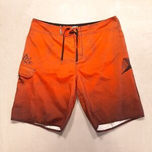 Salt Life Mens SLX-QD Stealth Bomber Shorts 38 Orange Gradient Weight Hook